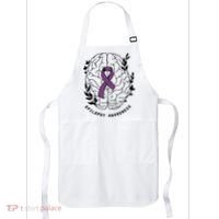 Epilepsy Awareness For Epilepsy Warrior Purple Ribbon Neurodiversity Apron thumb 0