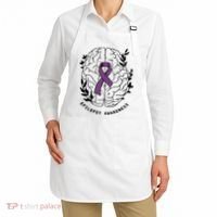 Epilepsy Awareness For Epilepsy Warrior Purple Ribbon Neurodiversity Apron thumb 2