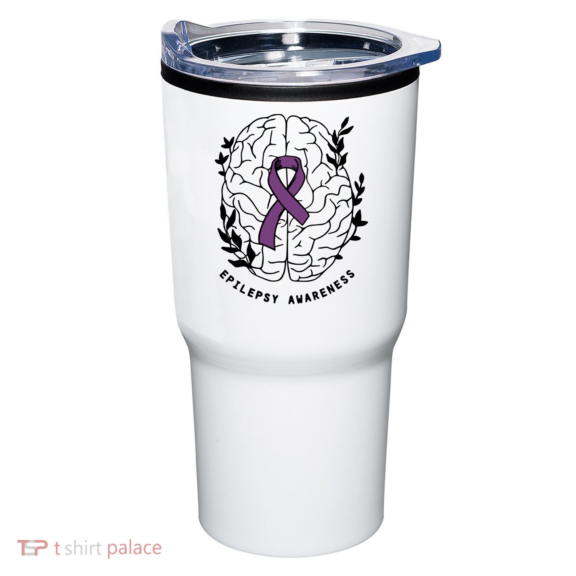 Epilepsy Awareness For Epilepsy Warrior Purple Ribbon Neurodiversity Tumbler