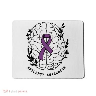 Epilepsy Awareness For Epilepsy Warrior Purple Ribbon Neurodiversity Mousepad