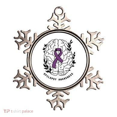 Epilepsy Awareness For Epilepsy Warrior Purple Ribbon Neurodiversity Ornament