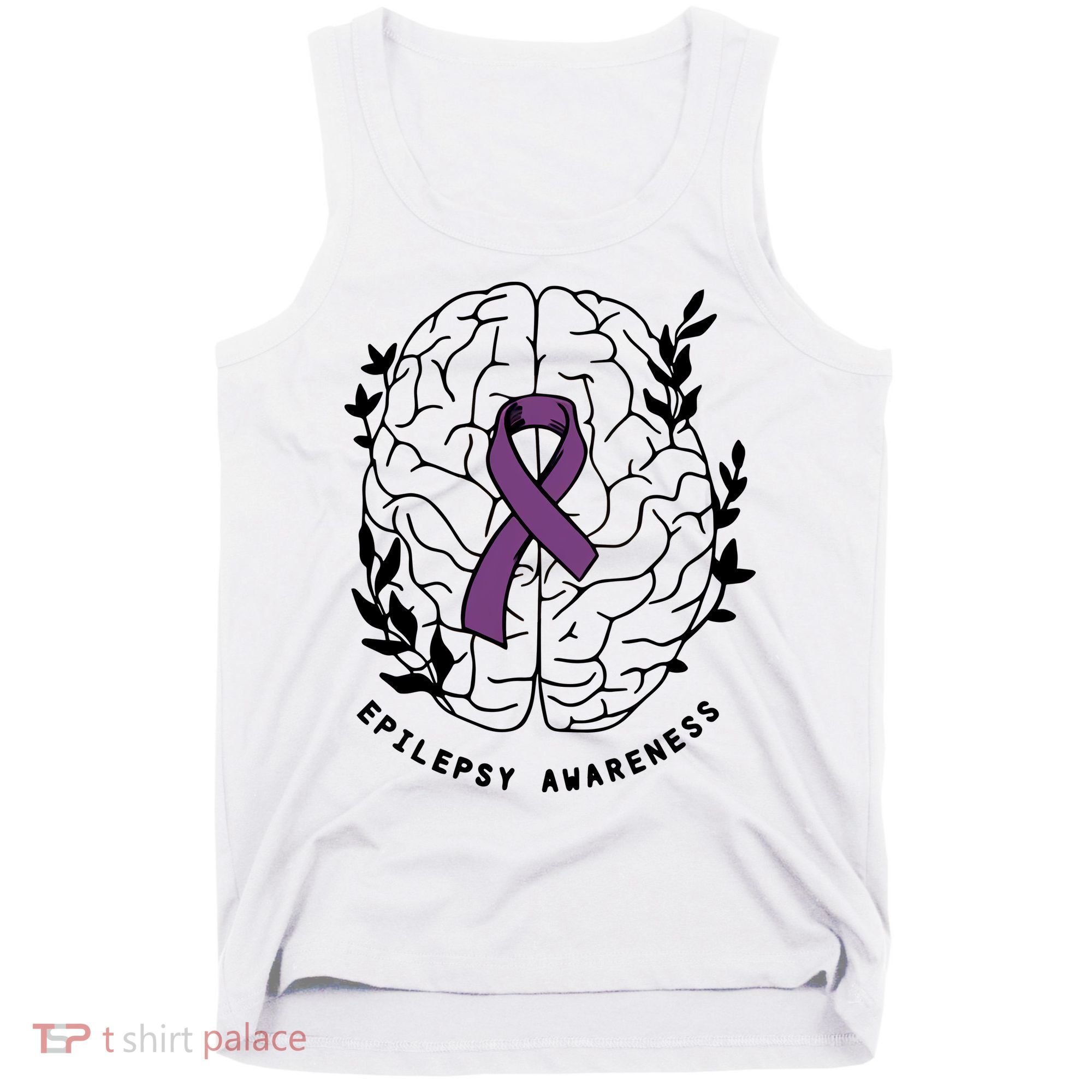 Epilepsy Awareness For Epilepsy Warrior Purple Ribbon Neurodiversity Tank Top