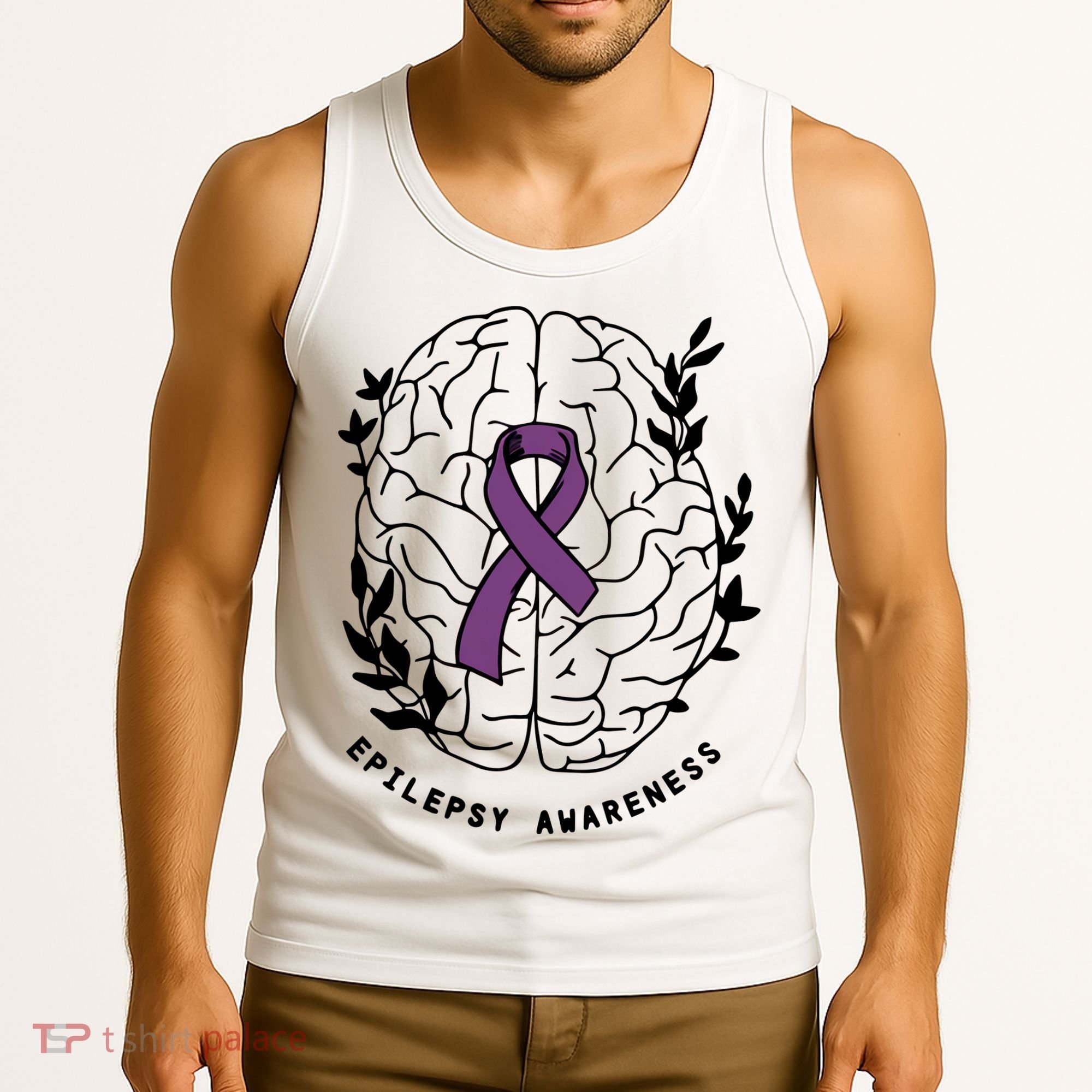 Epilepsy Awareness For Epilepsy Warrior Purple Ribbon Neurodiversity Tank Top