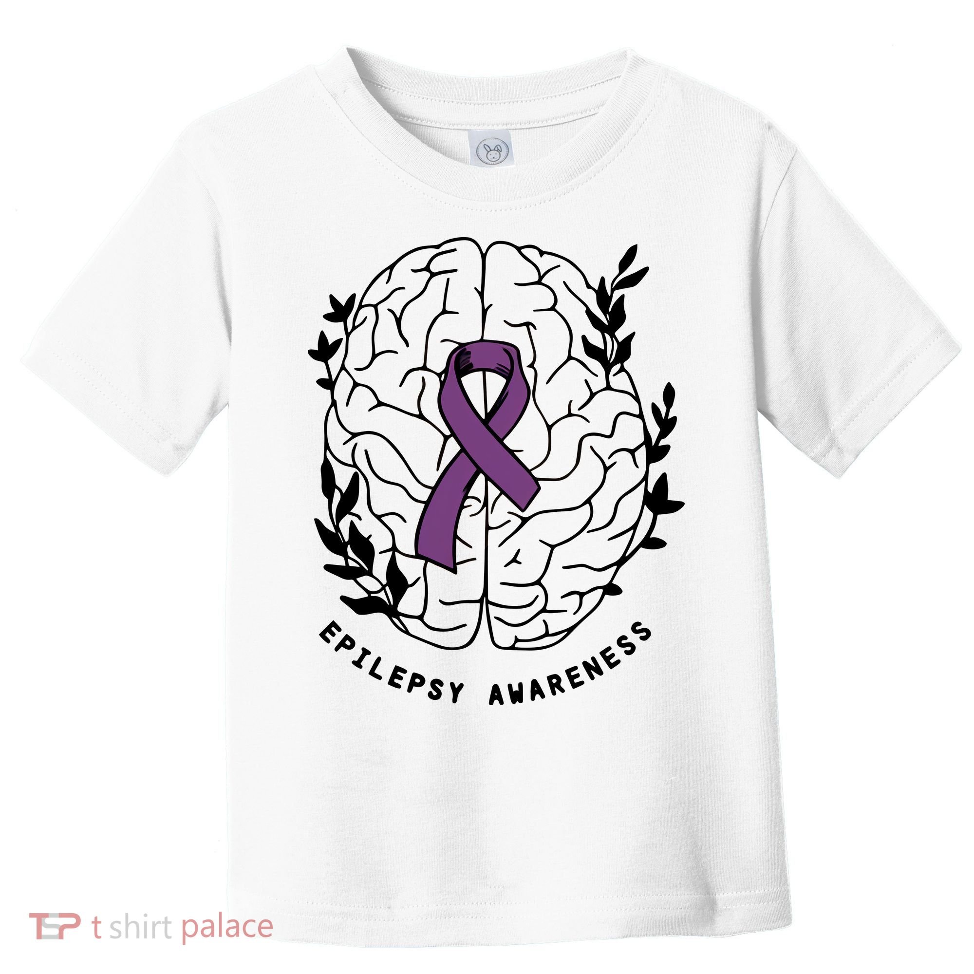 Epilepsy Awareness For Epilepsy Warrior Purple Ribbon Neurodiversity Toddler T-Shirt