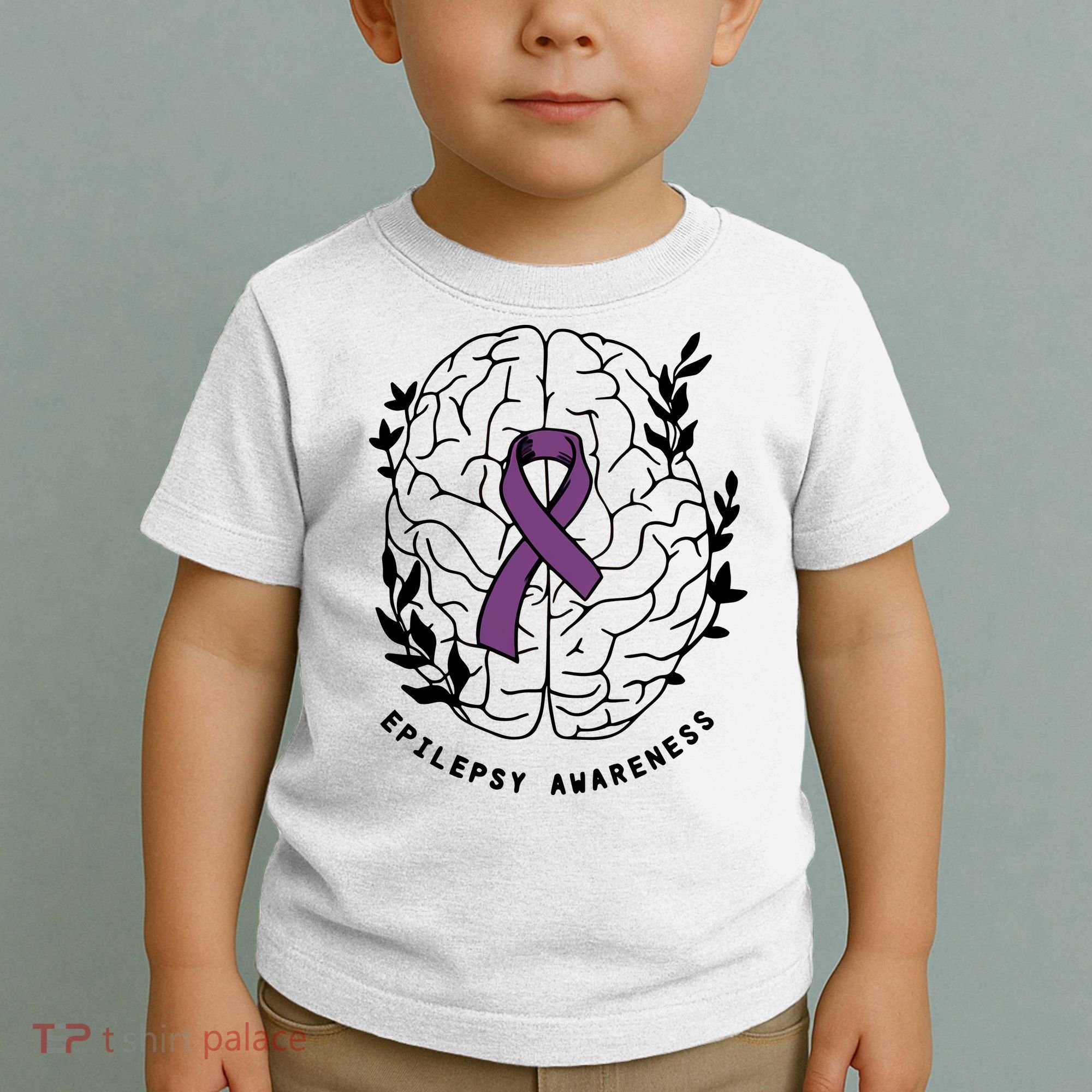Epilepsy Awareness For Epilepsy Warrior Purple Ribbon Neurodiversity Toddler T-Shirt