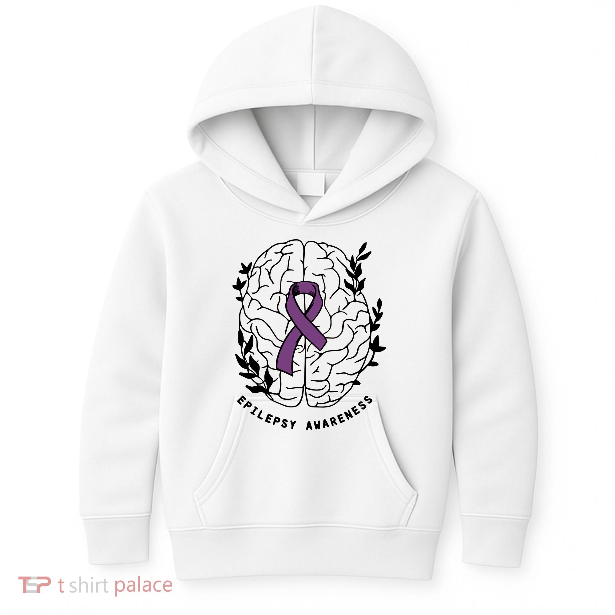 Epilepsy Awareness For Epilepsy Warrior Purple Ribbon Neurodiversity Kids Hoodie