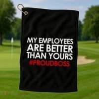 Employee Appreciation Gifts Funny Boss Gift Golf Towel thumb 1