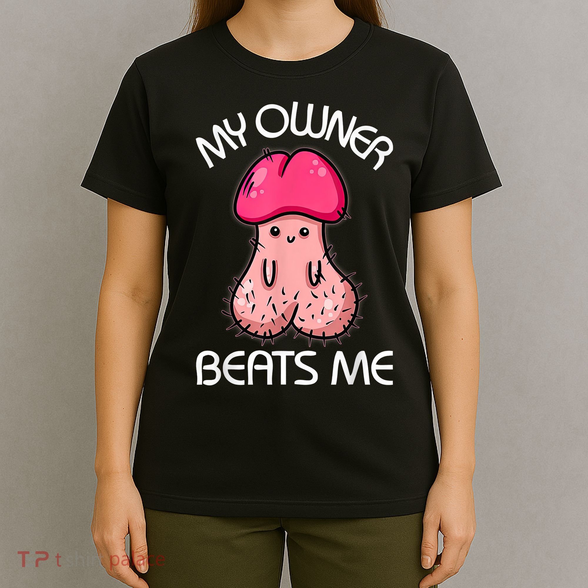 Embarrassing Adult Humor Inappropriate My Owner Beats Me T-Shirt