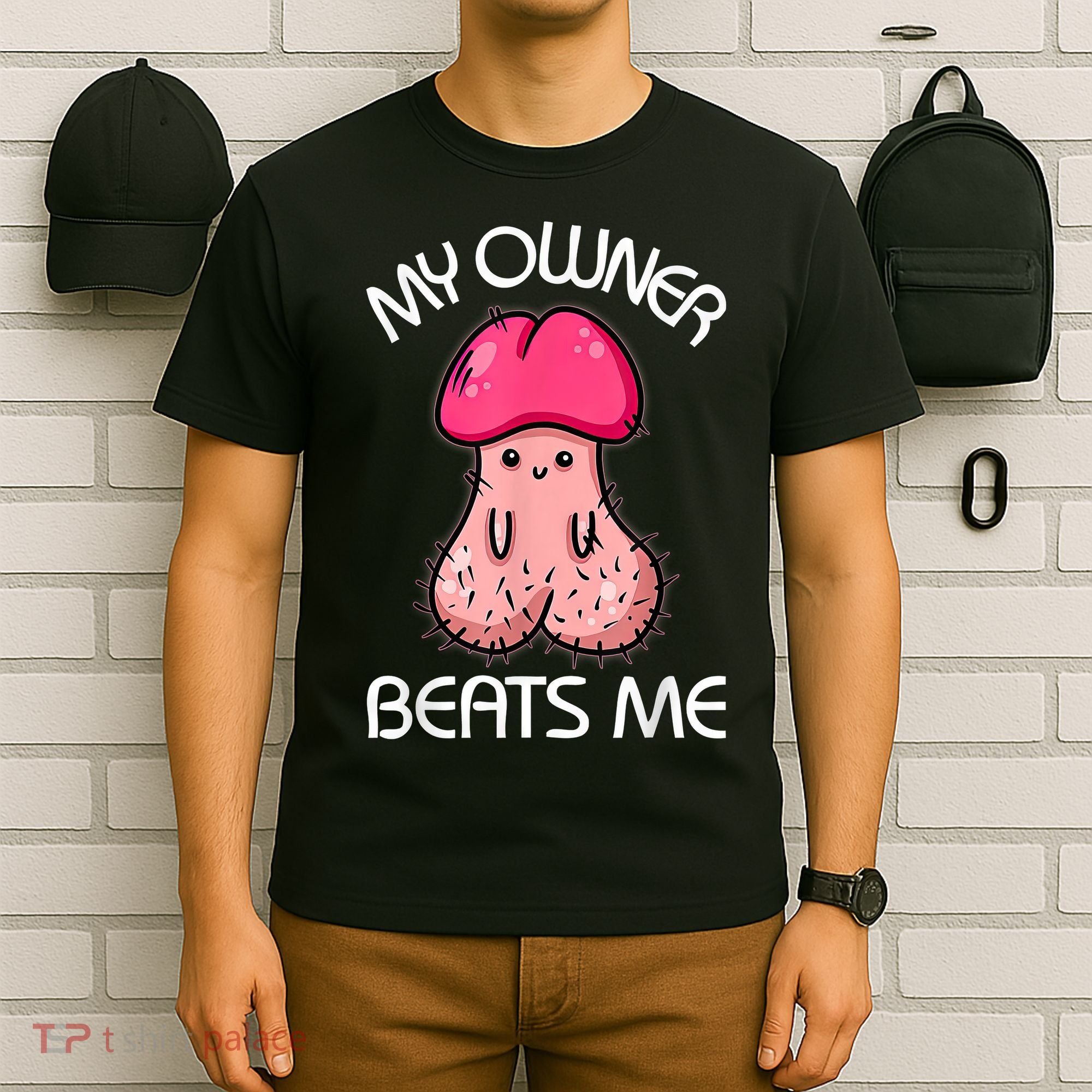 Embarrassing Adult Humor Inappropriate My Owner Beats Me T-Shirt