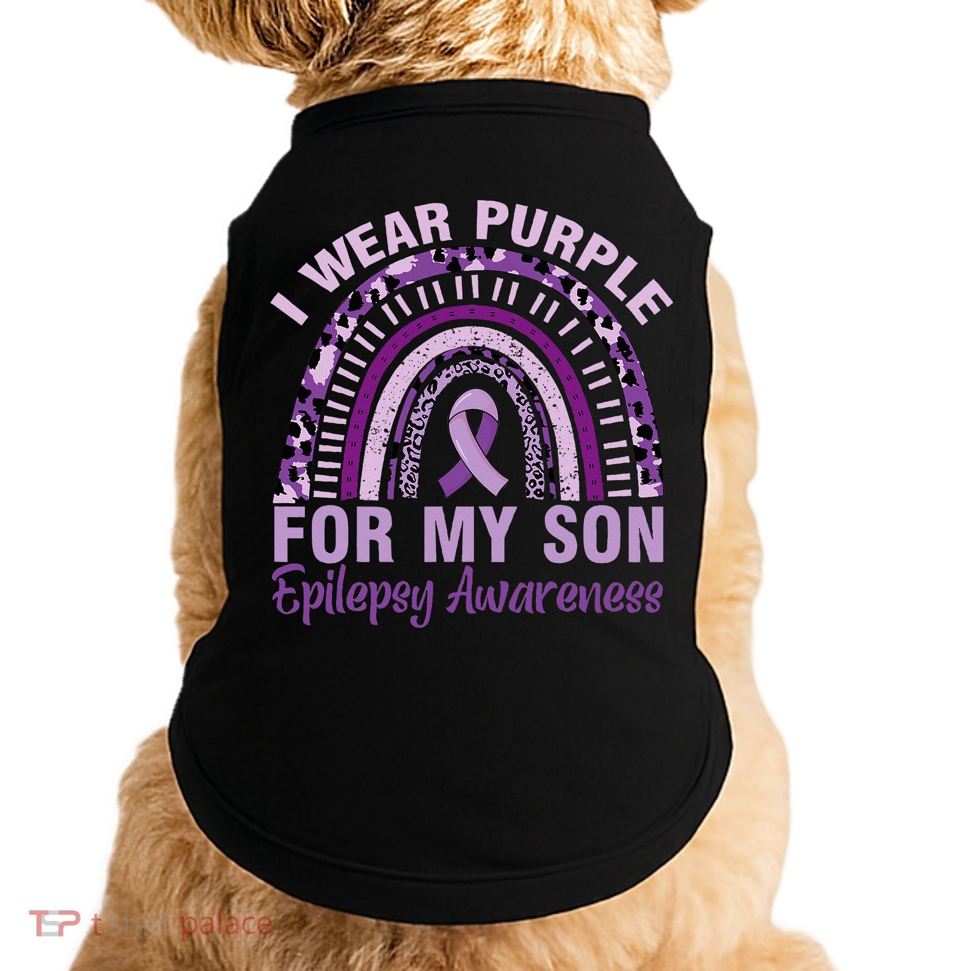 Epilepsy Awareness I Wear Purple For My Son Epilepsy  Doggie Tank