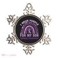 Epilepsy Awareness I Wear Purple For My Son Epilepsy  Ornament thumb 0