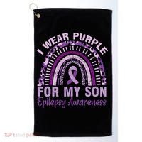 Epilepsy Awareness I Wear Purple For My Son Epilepsy  Golf Towel thumb 0
