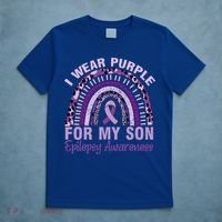 Epilepsy Awareness I Wear Purple For My Son Epilepsy  T-Shirt thumb 5