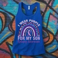 Epilepsy Awareness I Wear Purple For My Son Epilepsy  Women's Tank Top thumb 3
