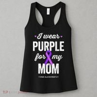 End Alz I Wear Purple For My Mom Alzheimers Awareness Women's Tank Top thumb 3