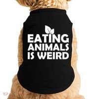 Eating Animals Is Weird Gift Vegan Vegetarian Support Doggie Tank thumb 0