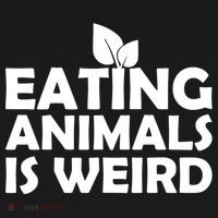 Eating Animals Is Weird Gift Vegan Vegetarian Support Bucket Hat thumb 4