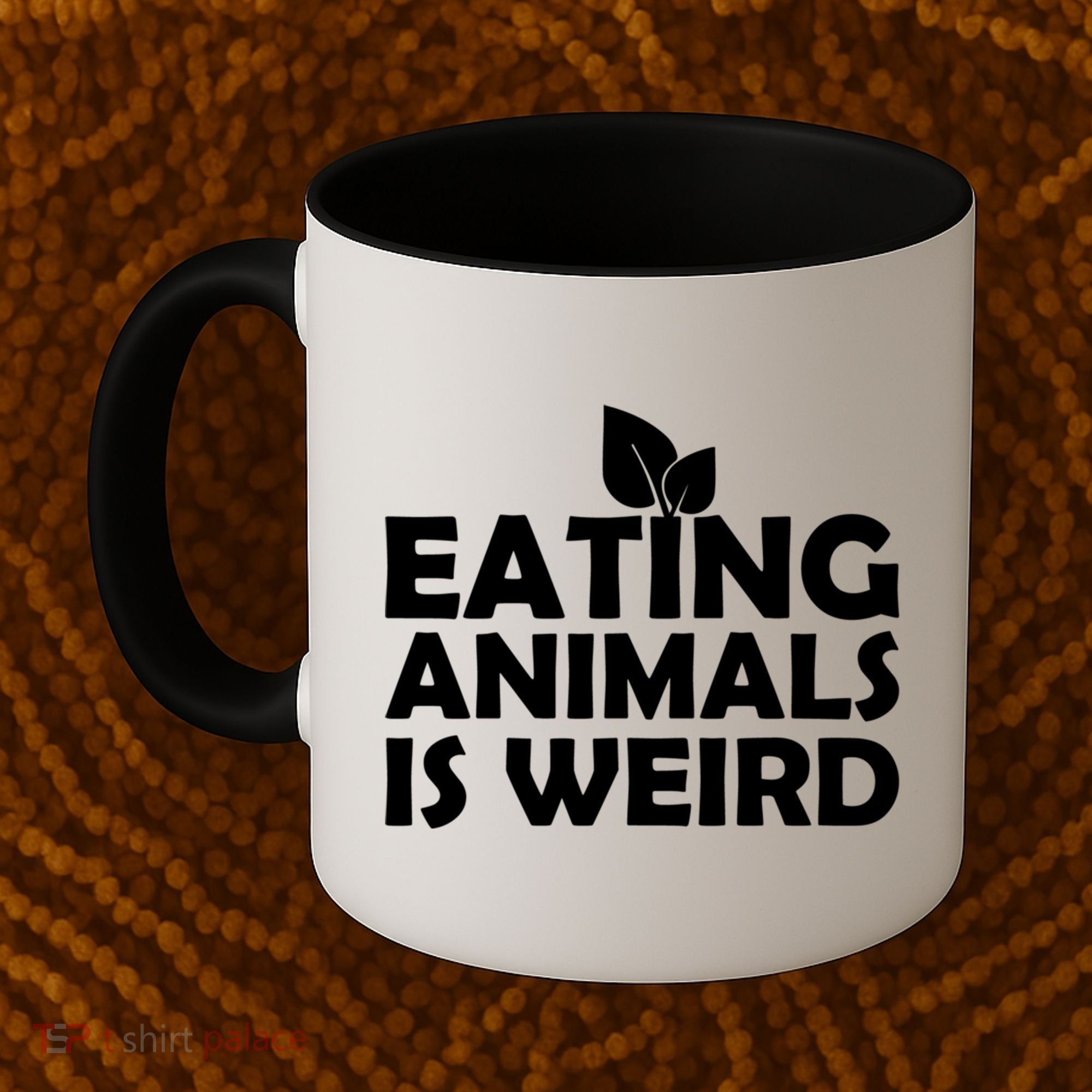 Eating Animals Is Weird Gift Vegan Vegetarian Support Coffee Mug