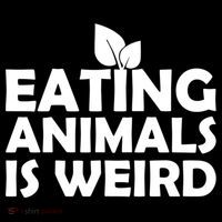 Eating Animals Is Weird Gift Vegan Vegetarian Support Women's Hoodie thumb 2