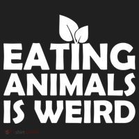 Eating Animals Is Weird Gift Vegan Vegetarian Support Golf Towel thumb 3