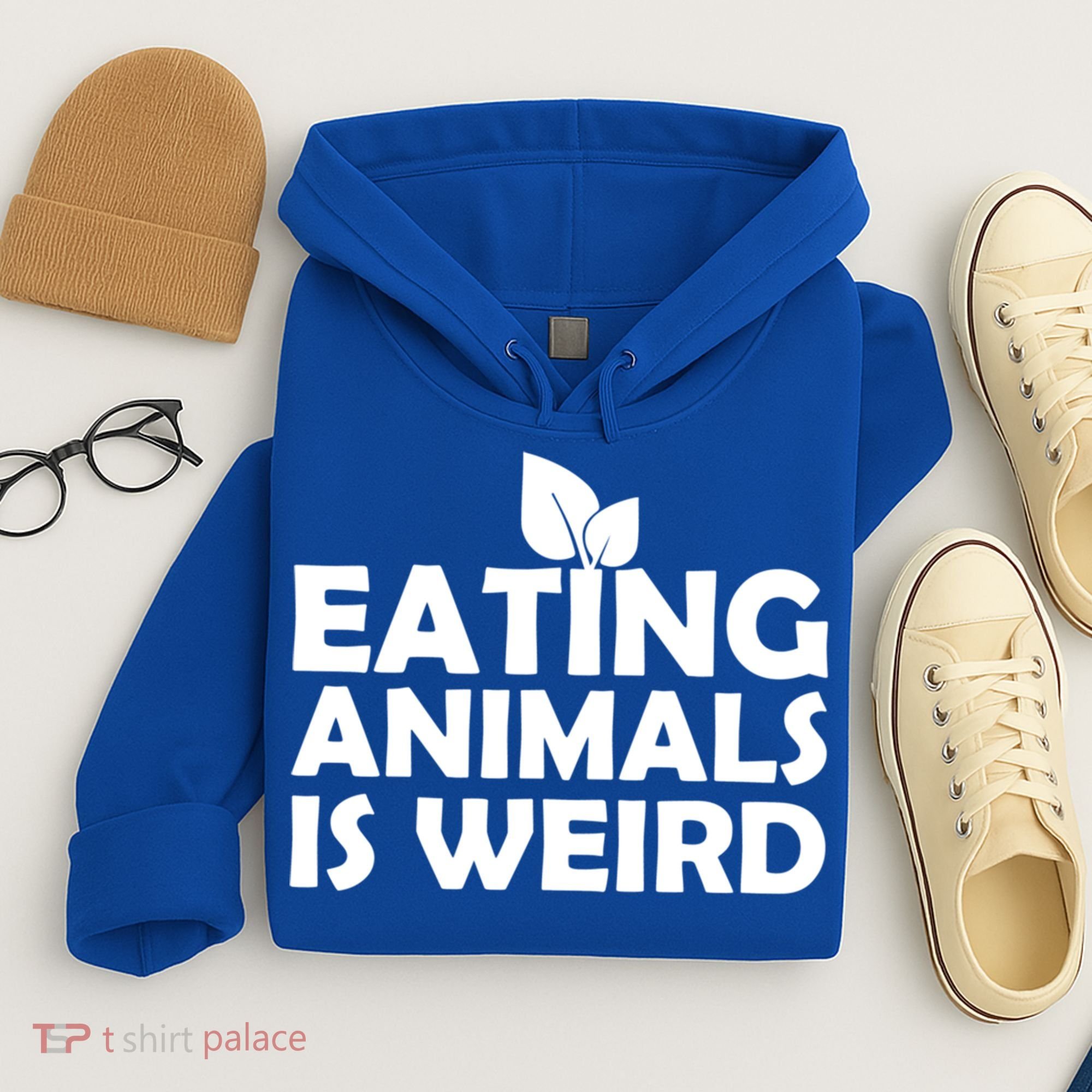 Eating Animals Is Weird Gift Vegan Vegetarian Support Hoodie