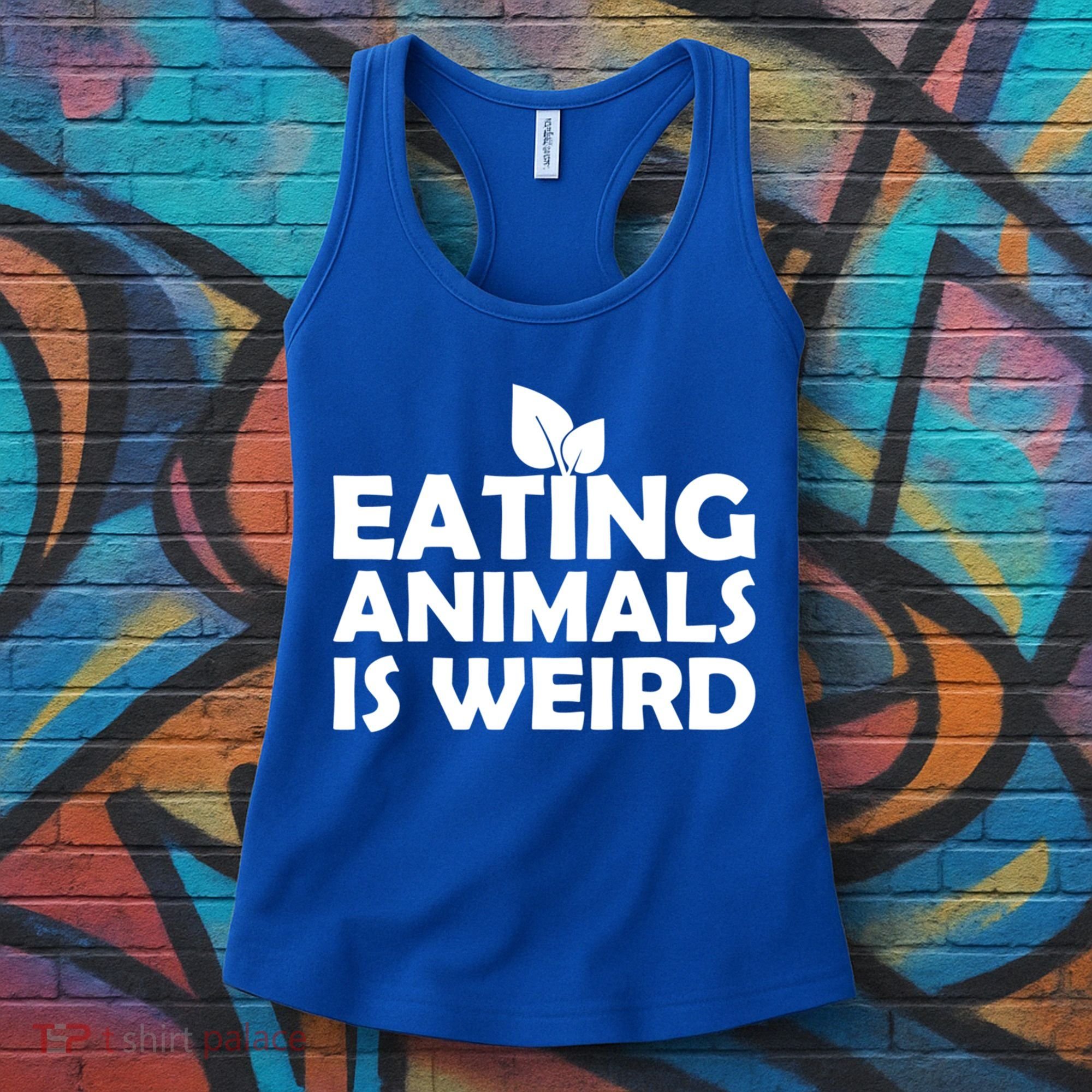 Eating Animals Is Weird Gift Vegan Vegetarian Support Women's Tank Top
