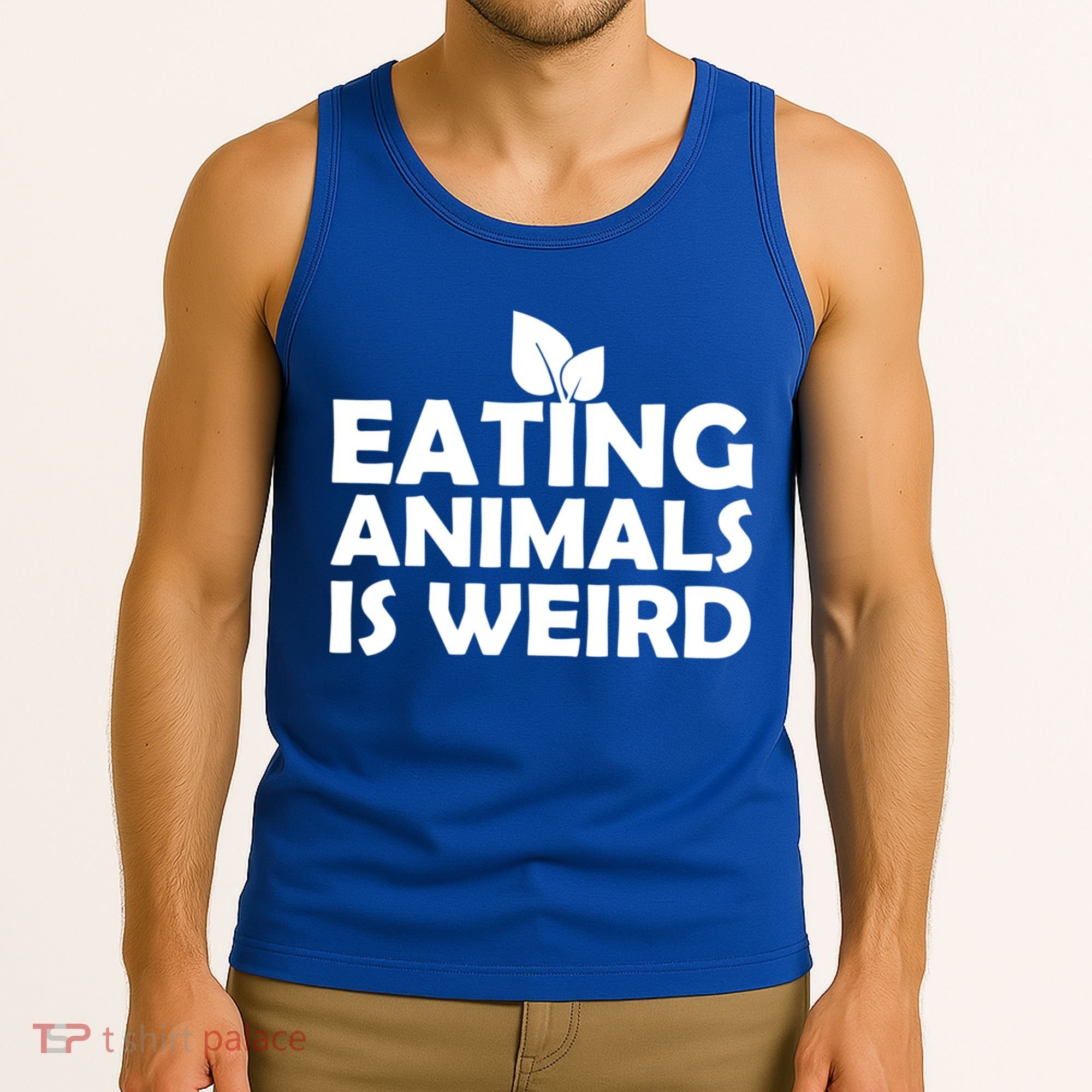 Eating Animals Is Weird Gift Vegan Vegetarian Support Tank Top
