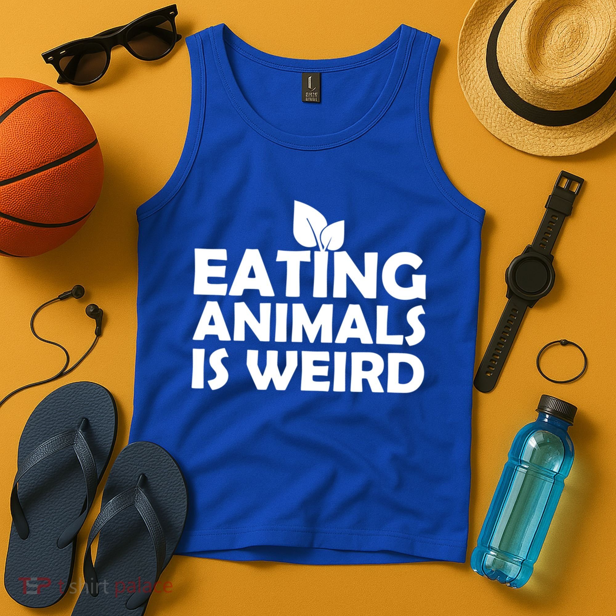 Eating Animals Is Weird Gift Vegan Vegetarian Support Tank Top