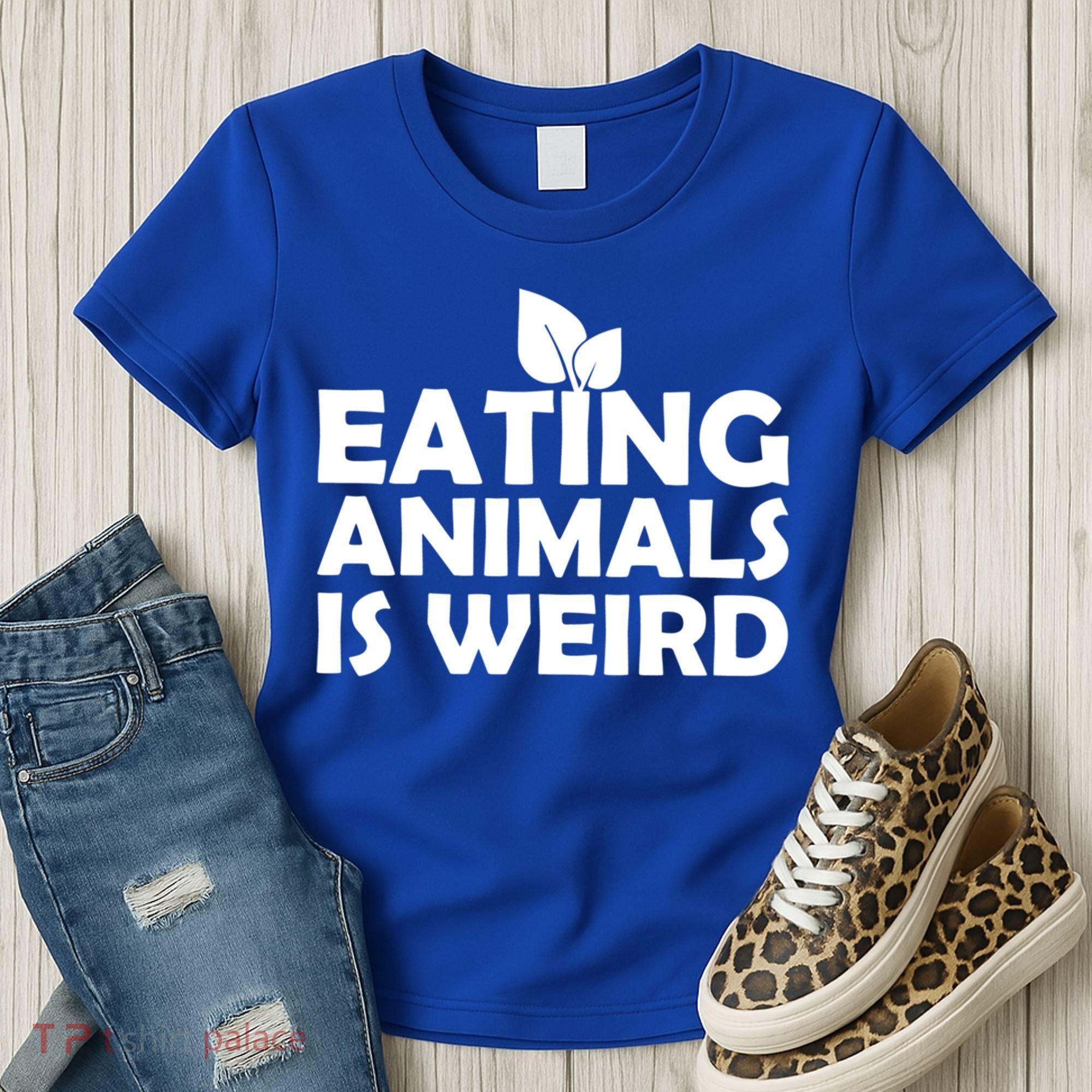 Eating Animals Is Weird Gift Vegan Vegetarian Support Women's T-Shirt