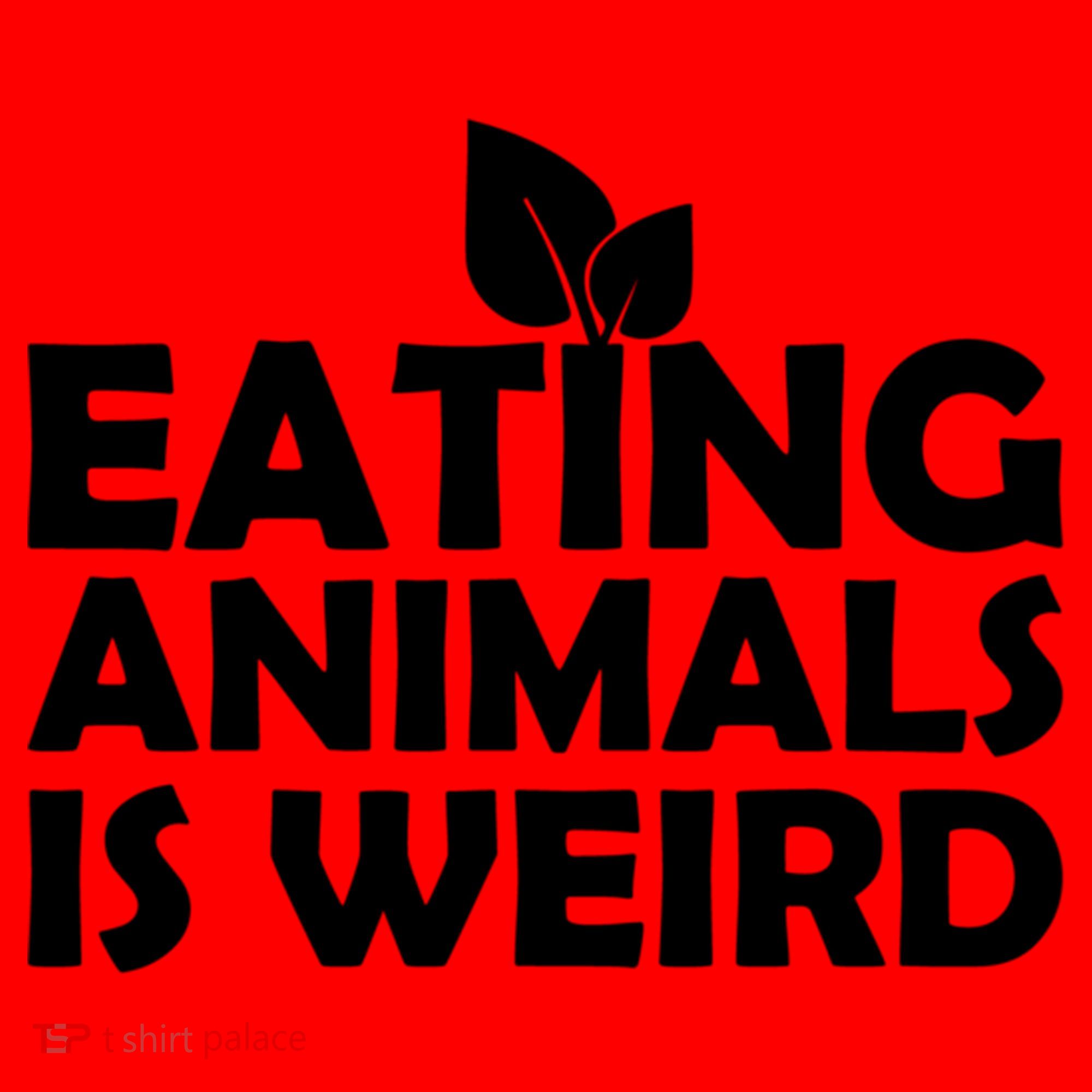 Eating Animals Is Weird Gift Vegan Vegetarian Support Santa Hat