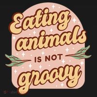 Eating Animals Is Not Groovy Vegan Life Coaster thumb 2