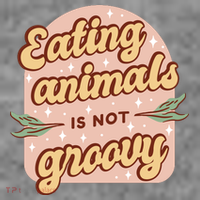 Eating Animals Is Not Groovy Vegan Life Tank Top thumb 6