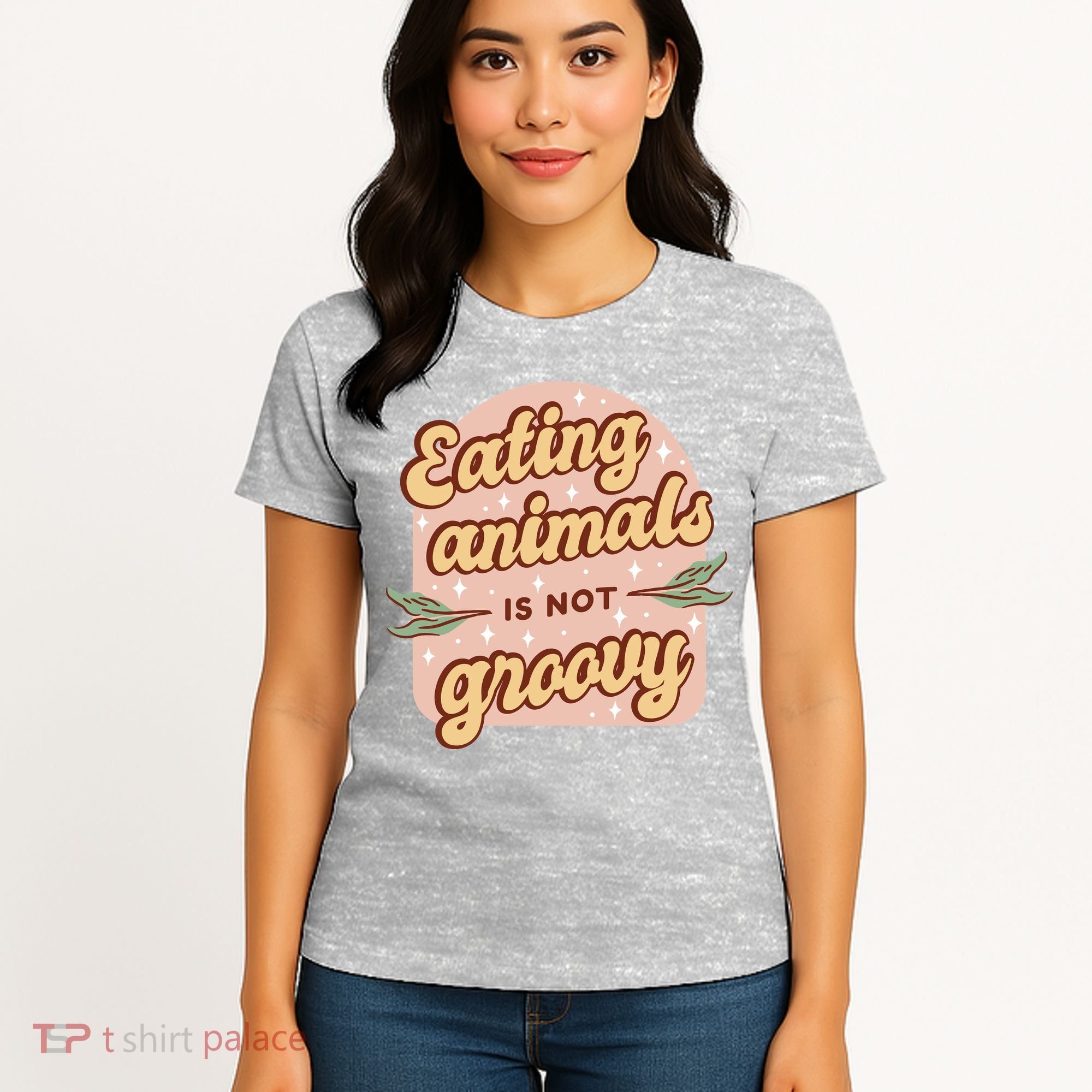 Eating Animals Is Not Groovy Vegan Life Women's T-Shirt