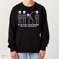 Epilepsy Awareness It's Ok To Be A Little Different Purple Women's Sweatshirt thumb 0