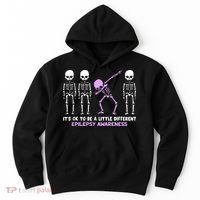 Epilepsy Awareness It's Ok To Be A Little Different Purple Hoodie thumb 0