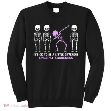 Epilepsy Awareness It's Ok To Be A Little Different Purple Sweatshirt