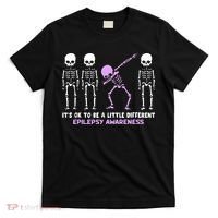 Epilepsy Awareness It's Ok To Be A Little Different Purple T-Shirt thumb 0