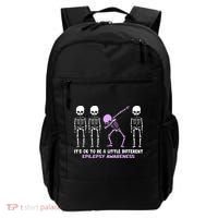 Epilepsy Awareness It's Ok To Be A Little Different Purple Backpack thumb 0