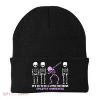 Epilepsy Awareness It's Ok To Be A Little Different Purple Beanie thumb 0