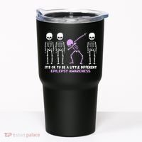 Epilepsy Awareness It's Ok To Be A Little Different Purple Tumbler thumb 0