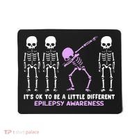 Epilepsy Awareness It's Ok To Be A Little Different Purple Mousepad thumb 0