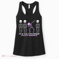 Epilepsy Awareness It's Ok To Be A Little Different Purple Women's Tank Top thumb 0