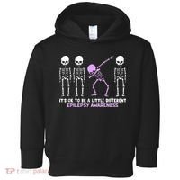 Epilepsy Awareness It's Ok To Be A Little Different Purple Toddler Hoodie thumb 0