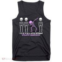 Epilepsy Awareness It's Ok To Be A Little Different Purple Tank Top thumb 0