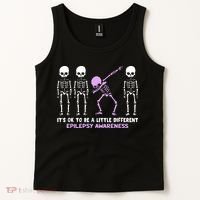 Epilepsy Awareness It's Ok To Be A Little Different Purple Tank Top thumb 2