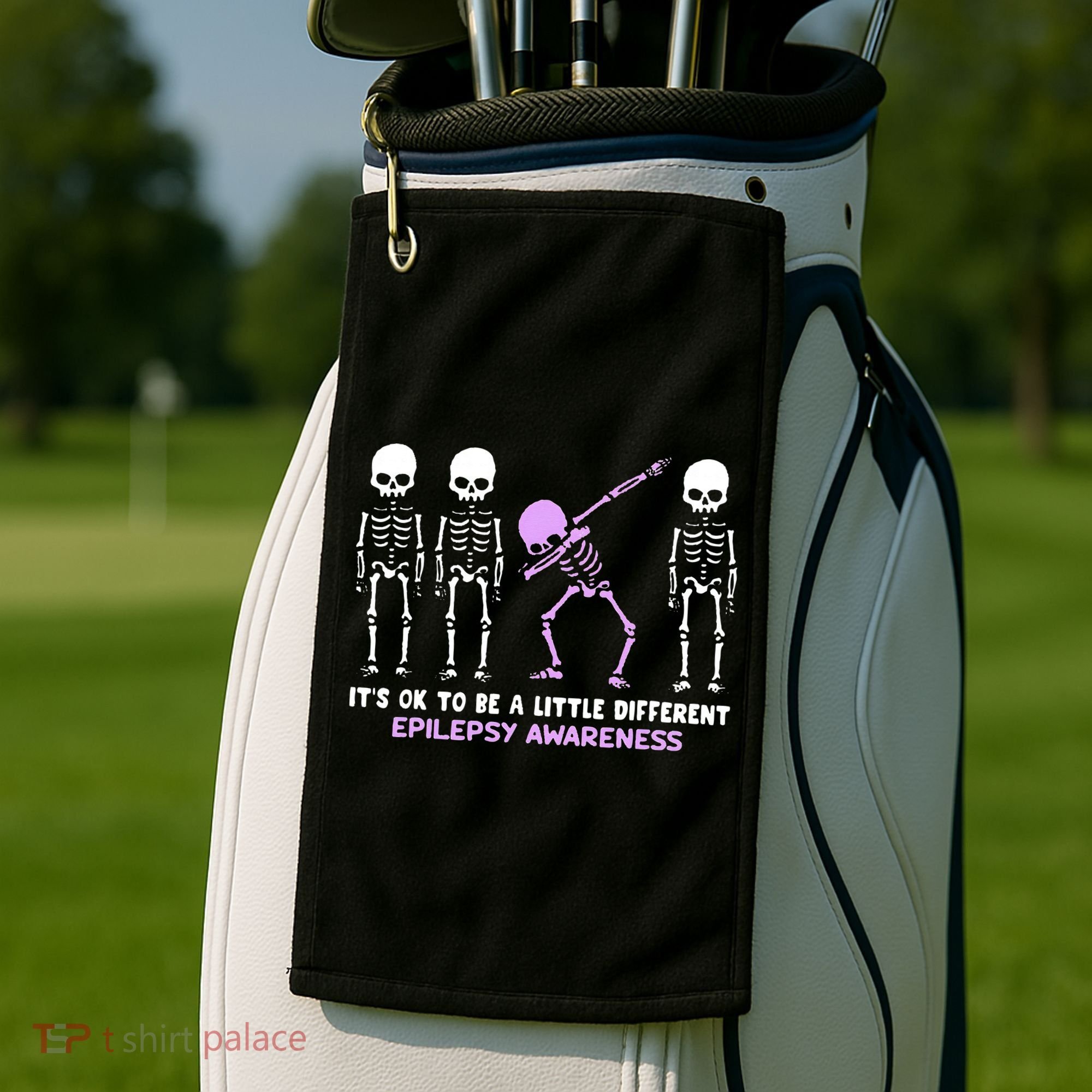 Epilepsy Awareness It's Ok To Be A Little Different Purple Golf Towel