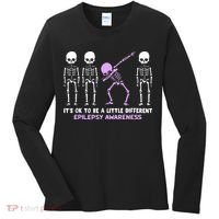 Epilepsy Awareness It's Ok To Be A Little Different Purple Women's Long Sleeve Shirt thumb 0