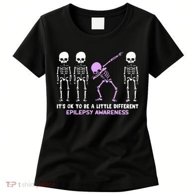 Epilepsy Awareness It's Ok To Be A Little Different Purple Women's T-Shirt