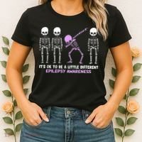 Epilepsy Awareness It's Ok To Be A Little Different Purple Women's T-Shirt thumb 2