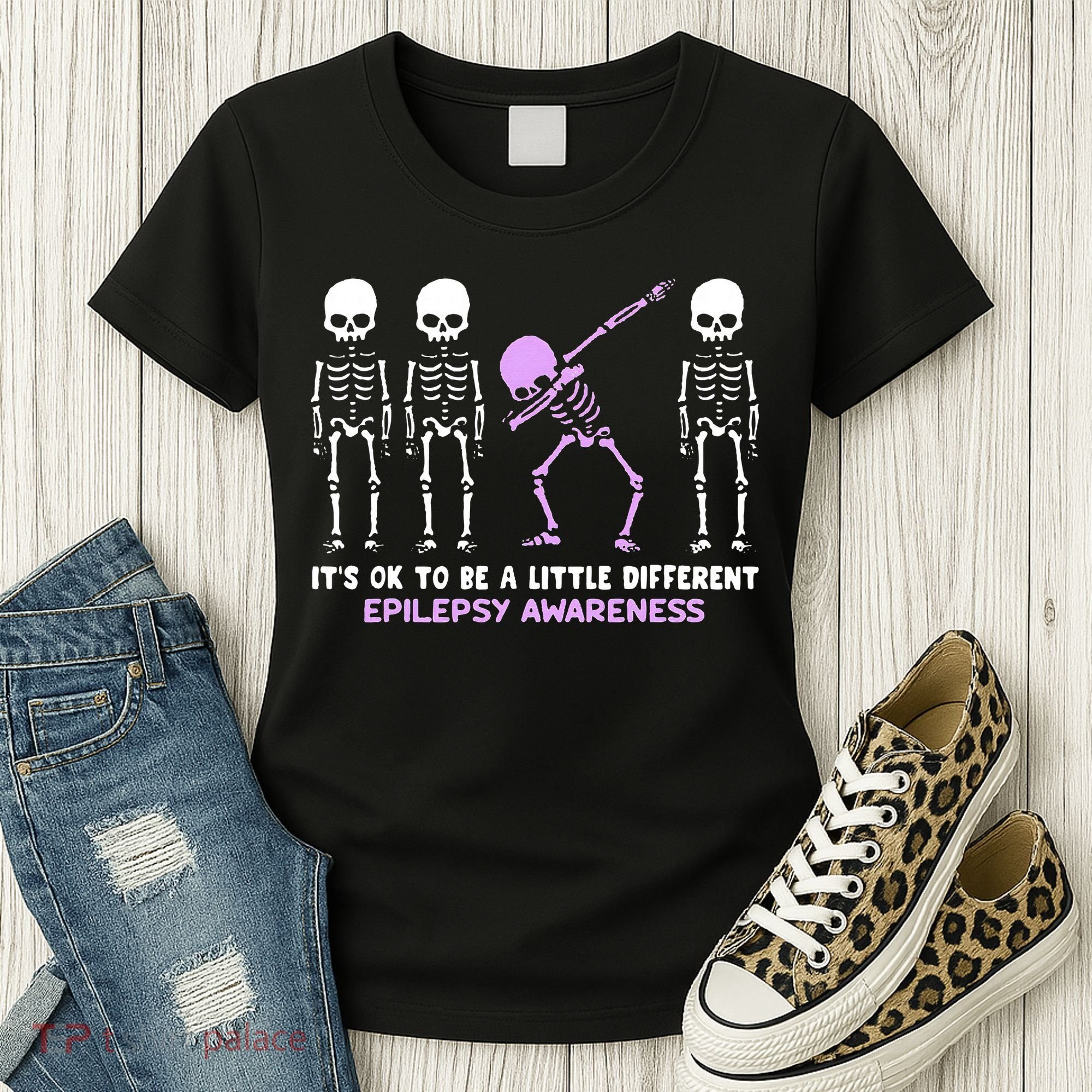 Epilepsy Awareness It's Ok To Be A Little Different Purple Women's T-Shirt